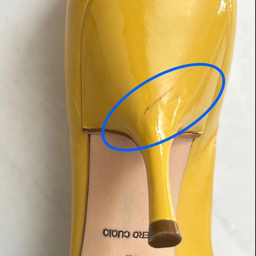 Miu Miu Patent Leather Heels Yellow